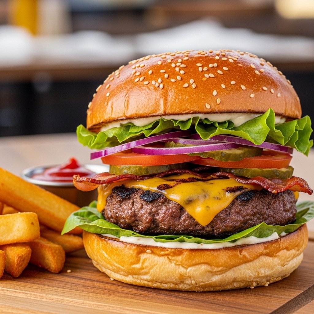 grilled burger
